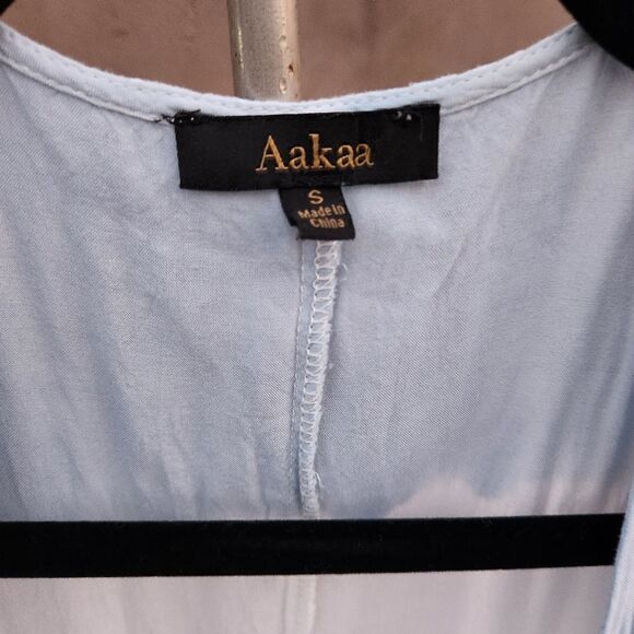 Aakaa blue amd white floor length toe dye duster - Picture 7 of 9